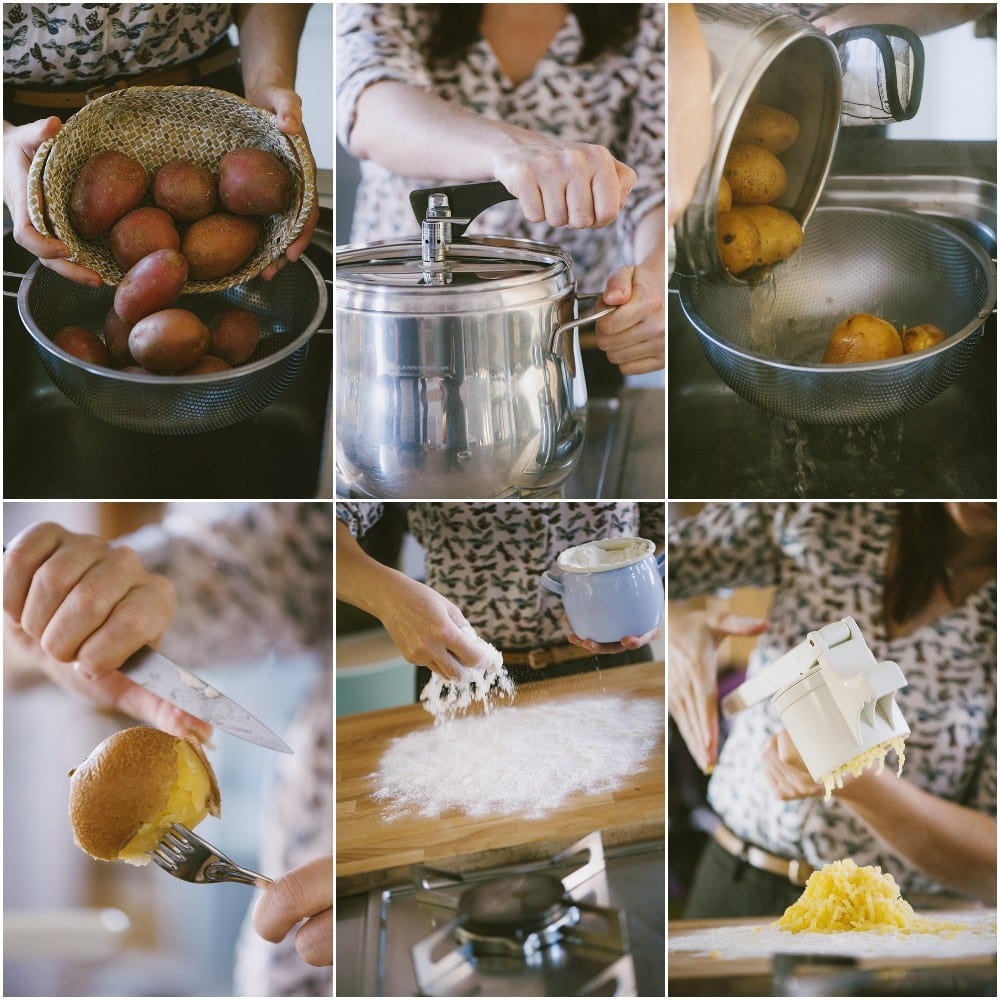 Lessare le patate per gli gnocchi alla sorrentina