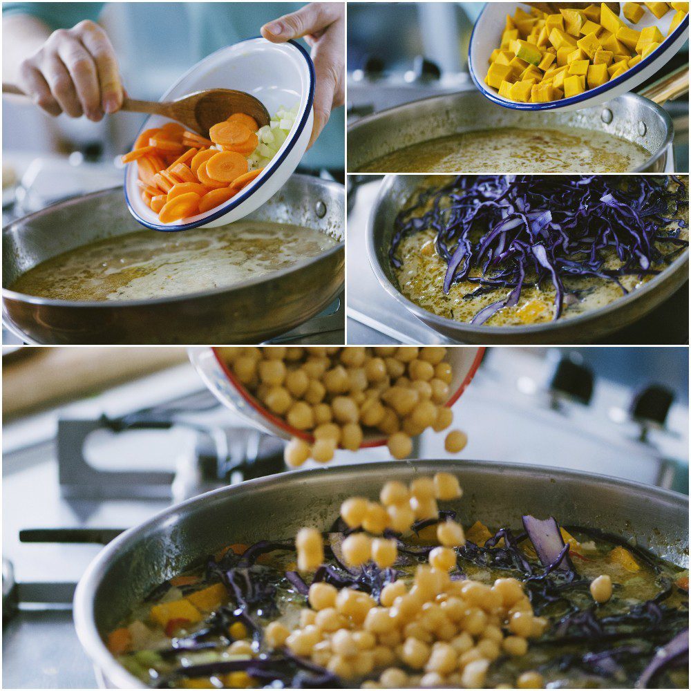 Curry di verdure con riso pilaf