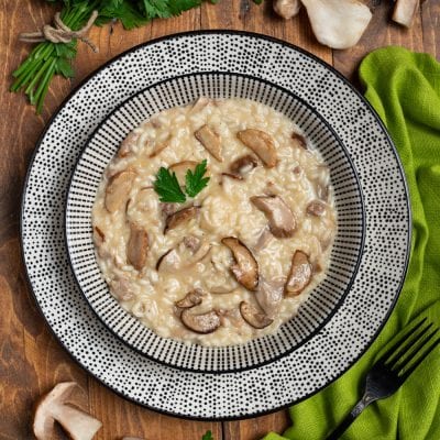 Risotto salsiccia e funghi porcini