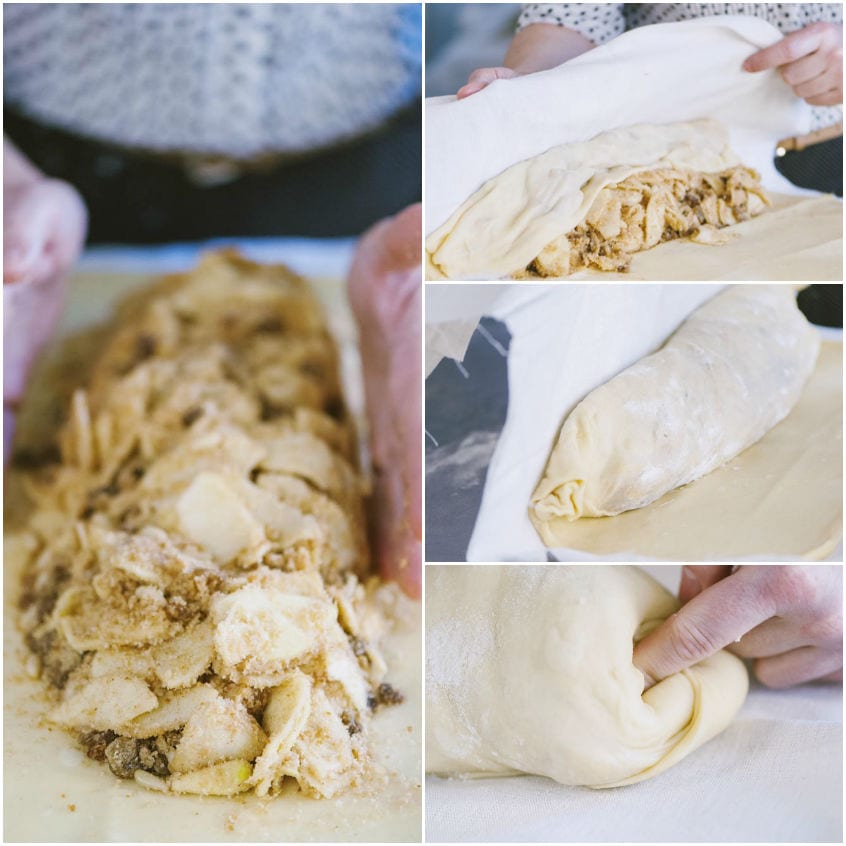 Chiusura strudel di mele
