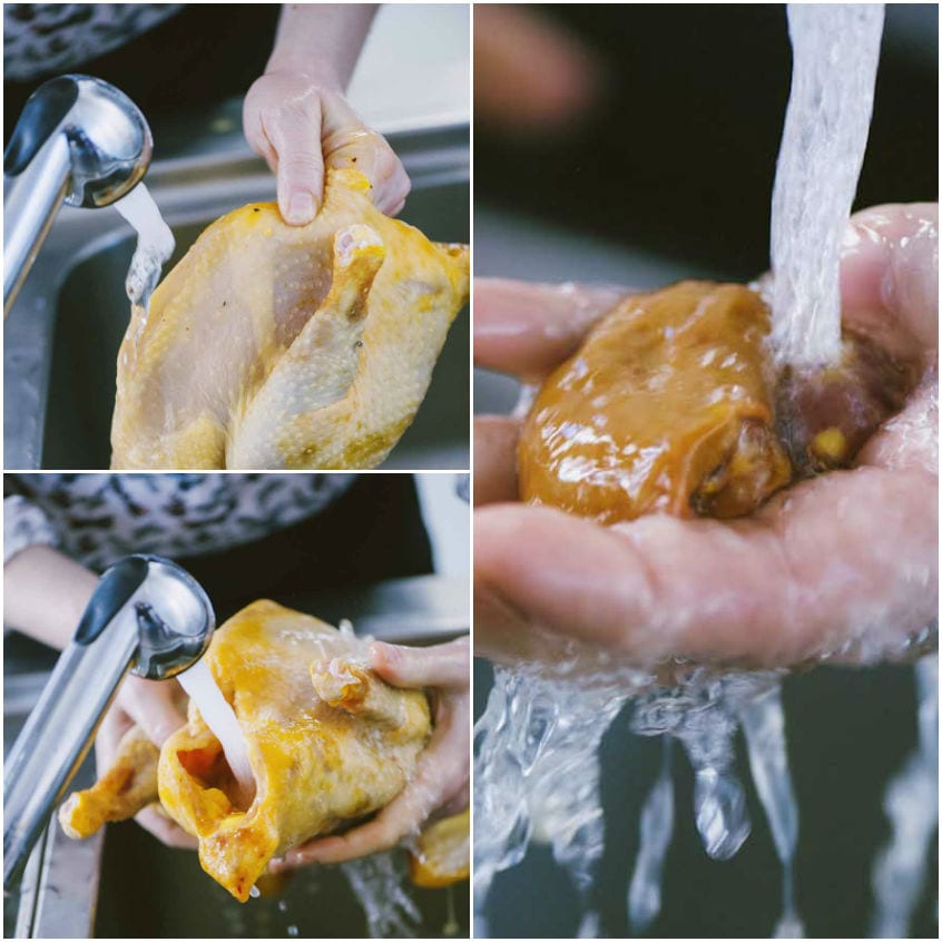 Come pulire il pollo intero