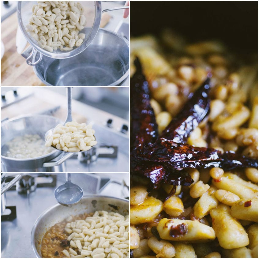 Cavatelli con fagioli bianchi e peperoni cruschi