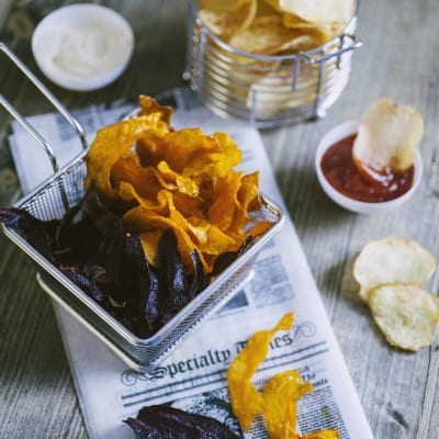 Chips di verdure, fritte e molto croccanti