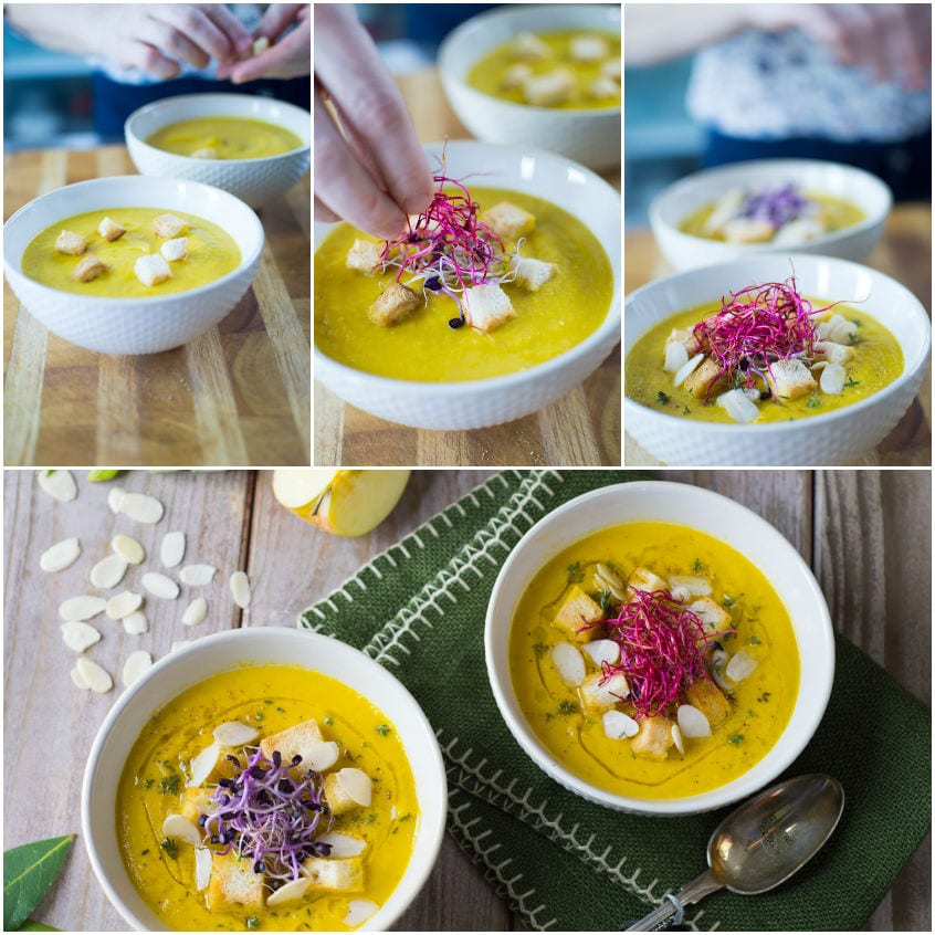 Zuppa di porri, finocchi e mele 