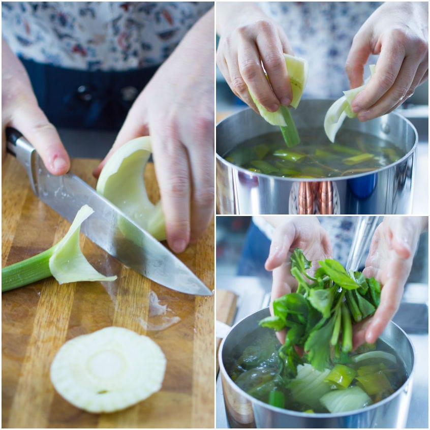 Zuppa di porri, finocchi e mele 