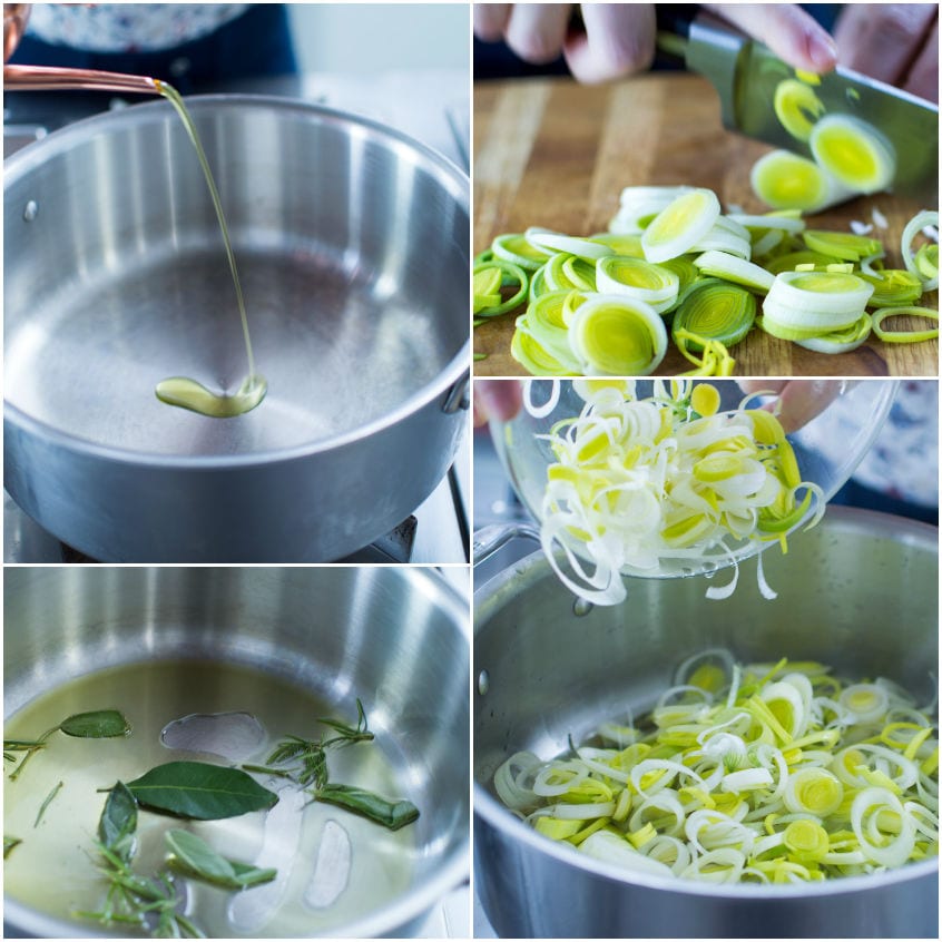 Zuppa di porri, finocchi e mele 