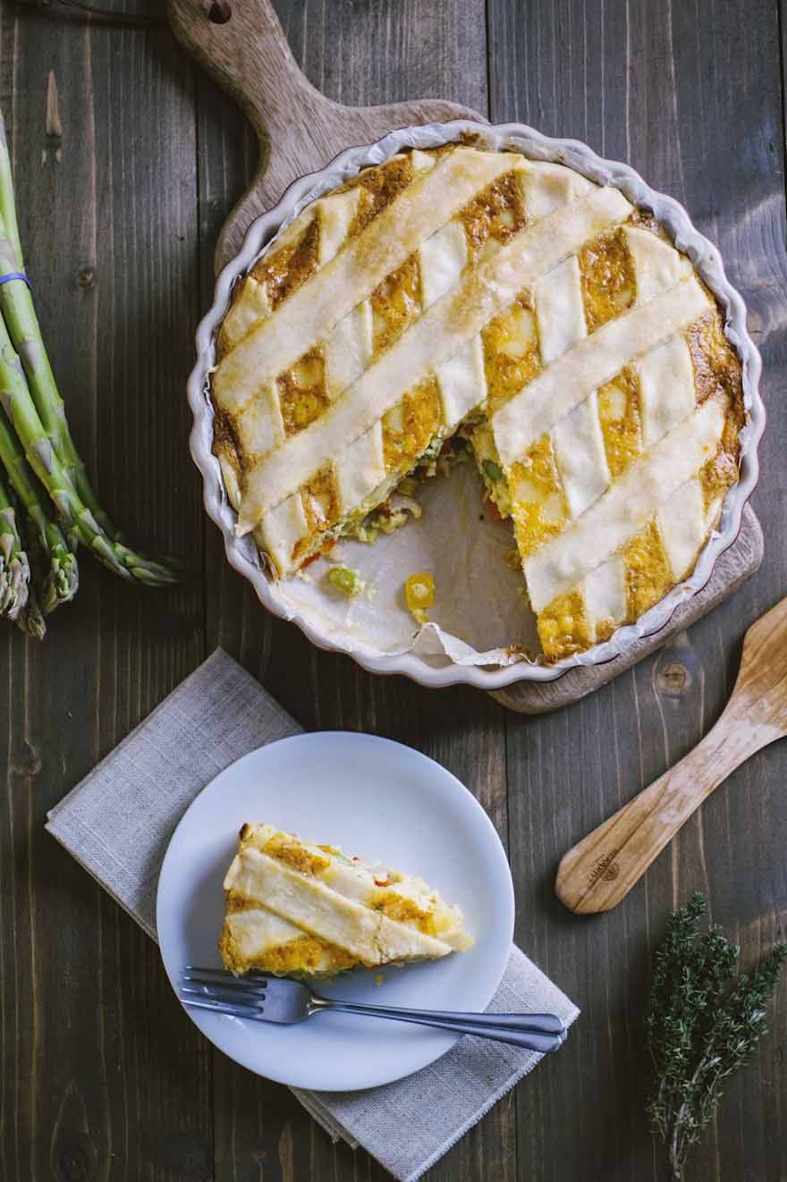 Quiche alle verdure, dall'aspetto classico e invitante