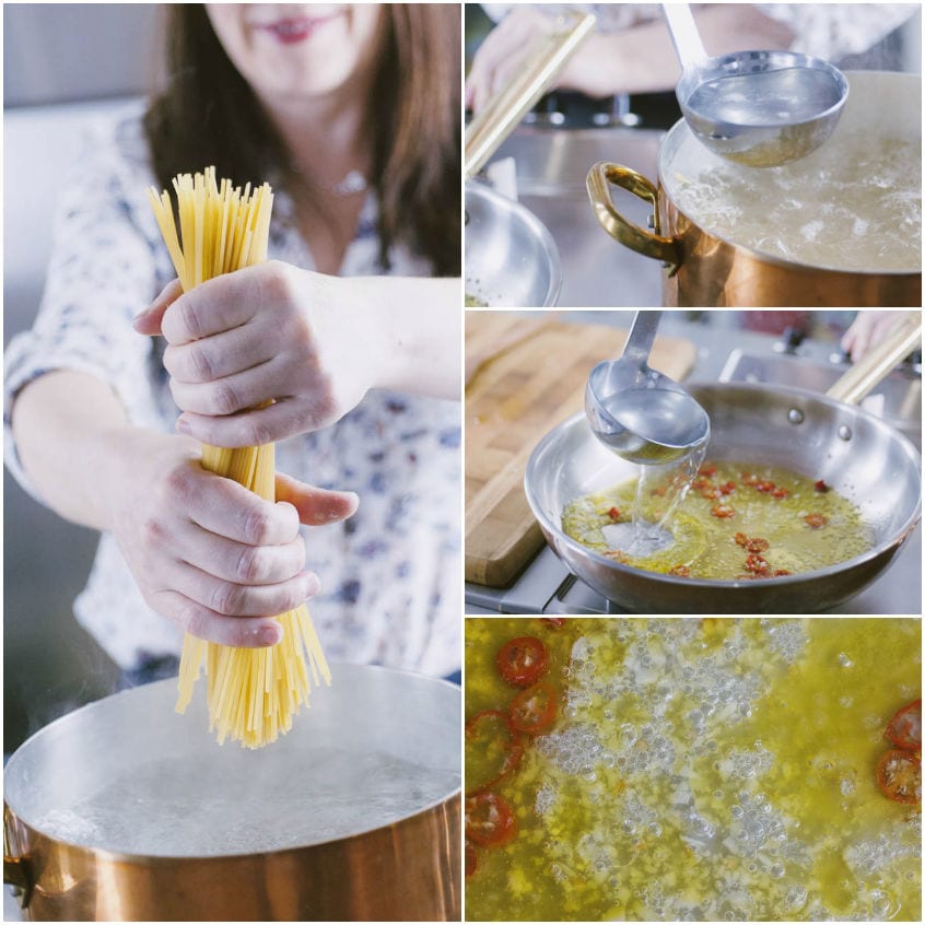 Saghetti aglio, olio e peperoncino