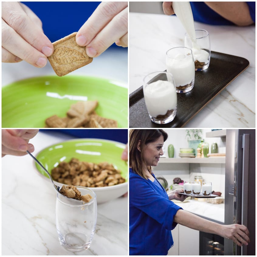 mousse yogurt con biscotti e cereali