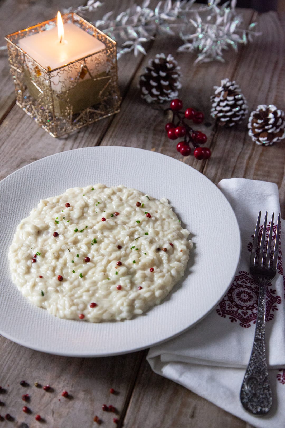 Risotto mascarpone e pepe rosa