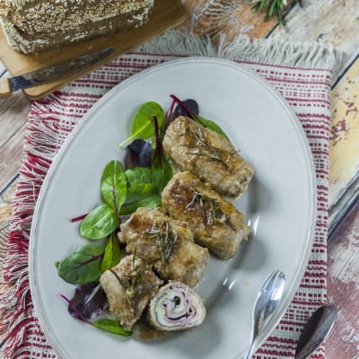 Involtini di manzo con prosciutto e formaggio