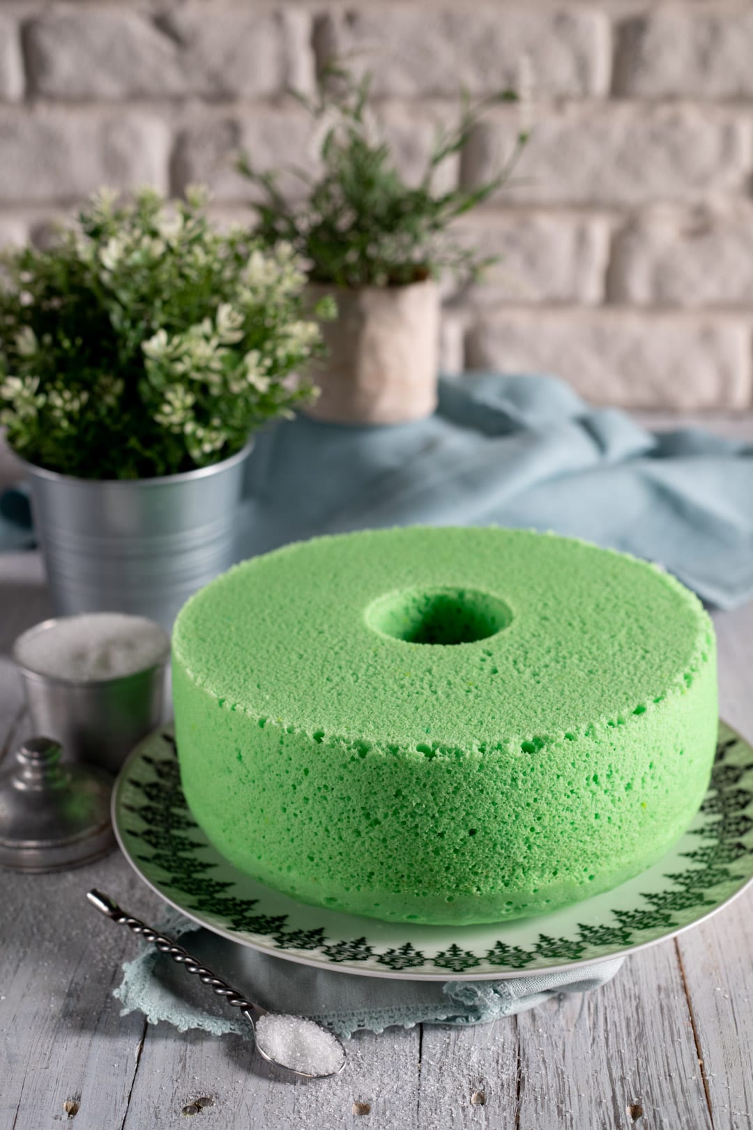 Pandan cake chiffon morbida