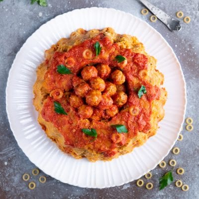 Sformato di anelletti con polpettine