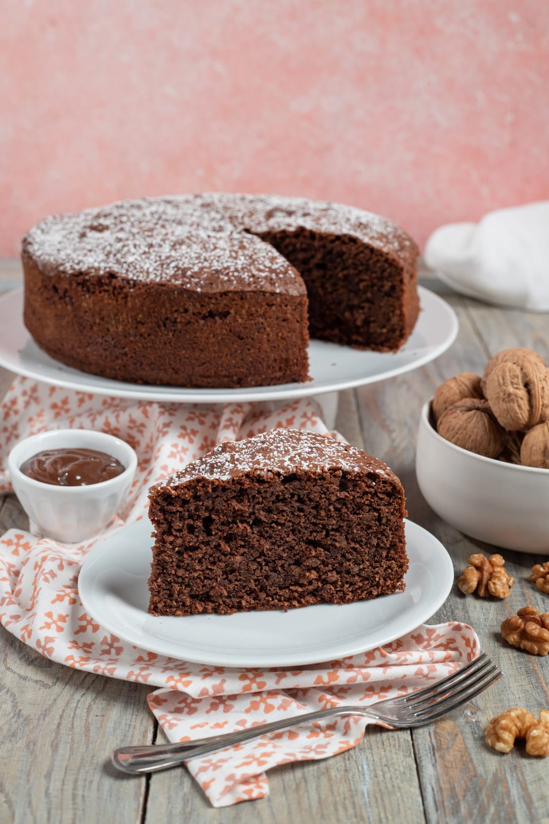 Torta noci e gianduia