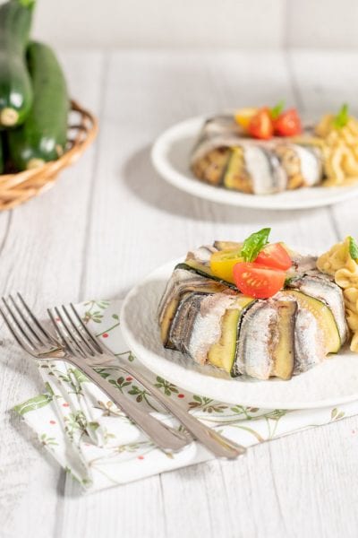 Tortini di alici con hummus alla menta