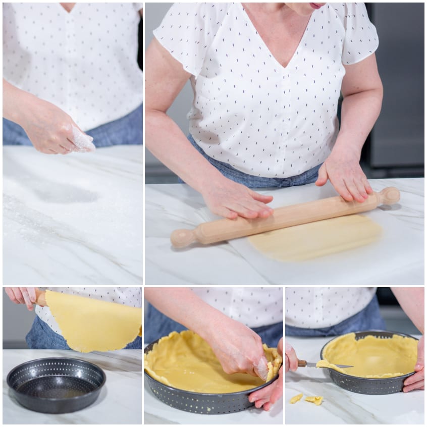 Crostata con riso preparazione torta