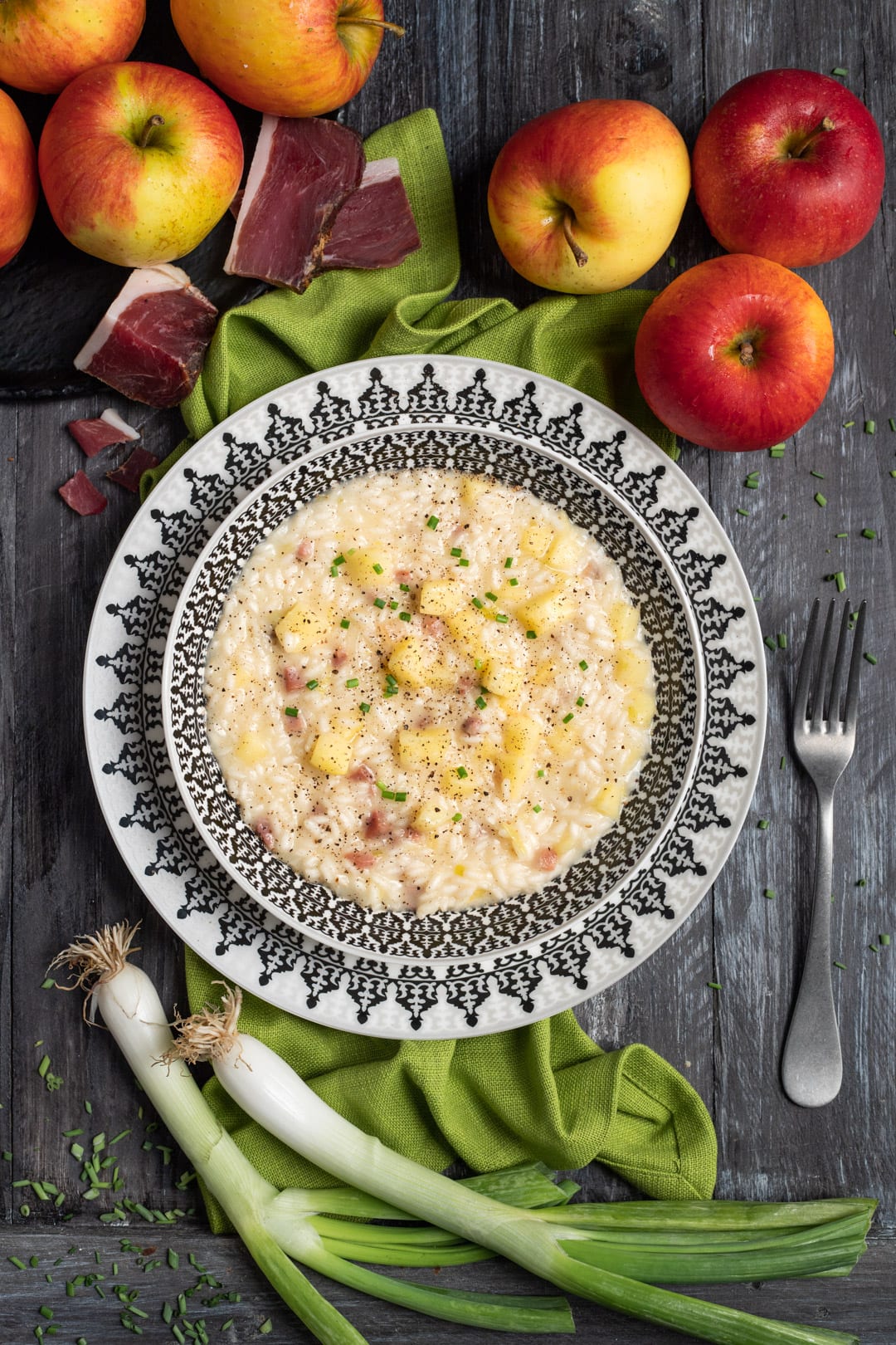 Risotto speck e mele ricetta