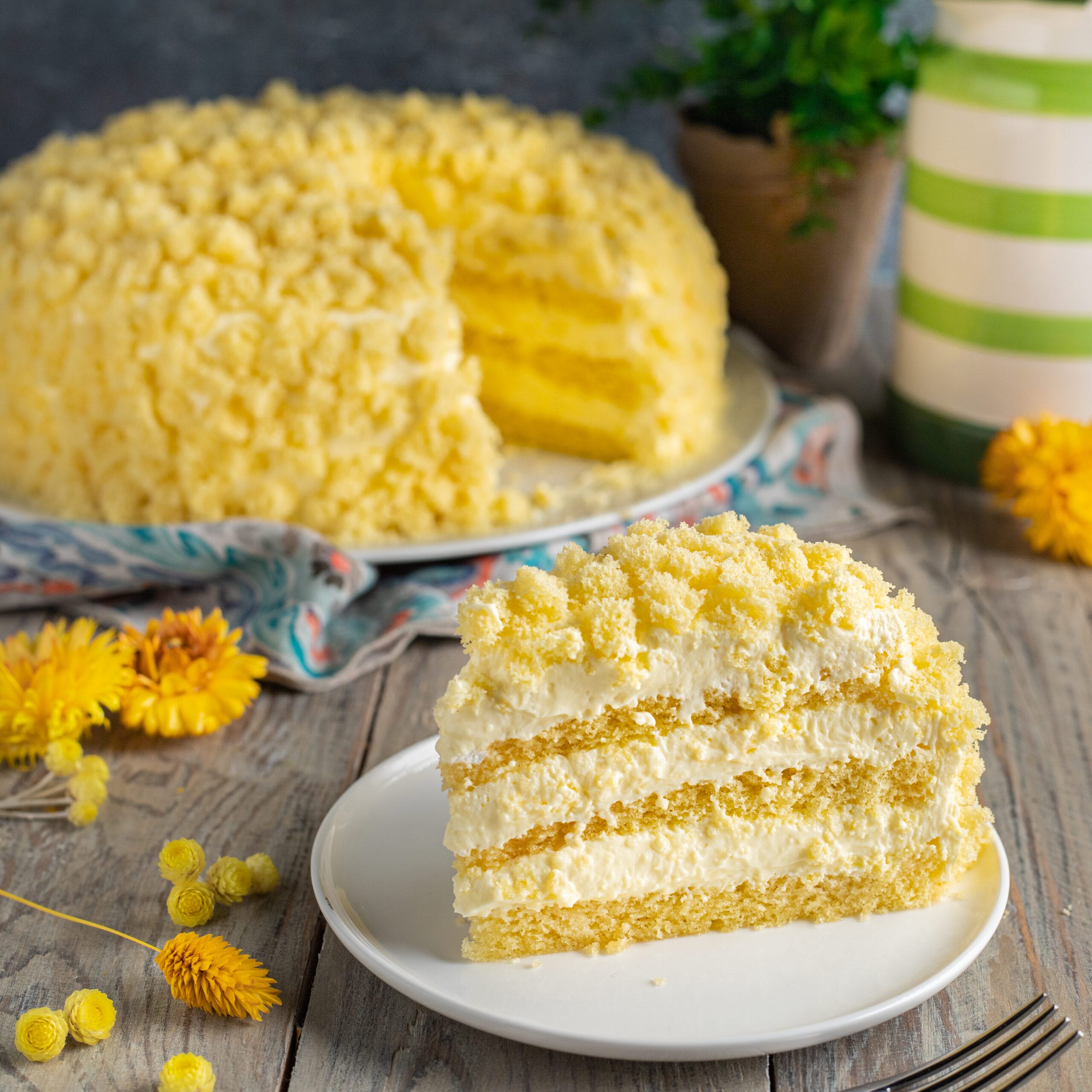 Ricetta Torta invernale con decorazione di crema al burro