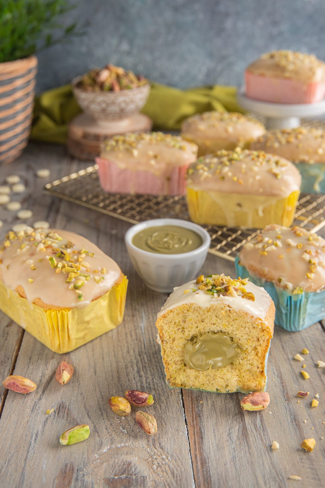 mini plumcake con pistacchio