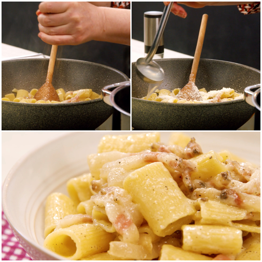 impiattamento pasta alla gricia