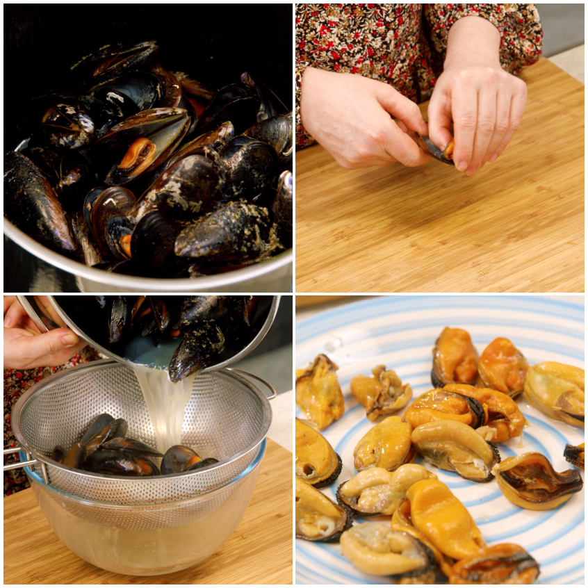 pulitura cozze fritte