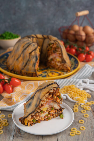 timballo di anelletti alla siciliana