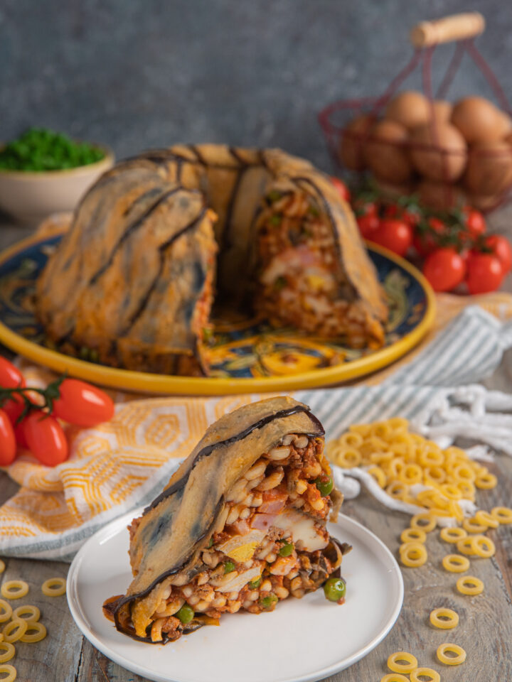 timballo di anelletti alla siciliana