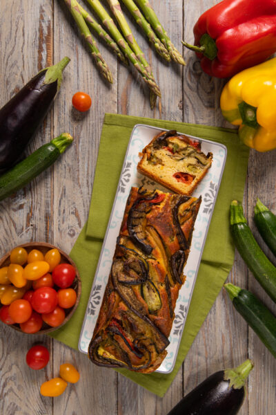 plumcake con verdure grigliate