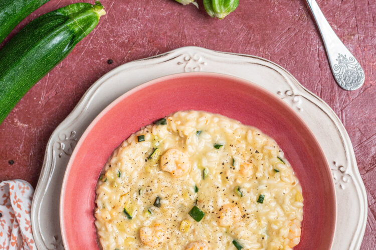 Risotto gamberetti e zucchine-image