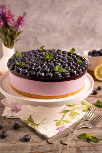 Torta fredda yogurt e mirtilli Un dolce fresco e delicato da gustare tutto l'anno
